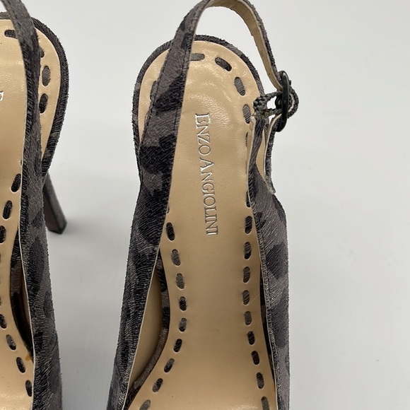 Enzo Angiolini Eatolten Patterned Suede High Platform Heels Sz 10 - Picture 3 of 8